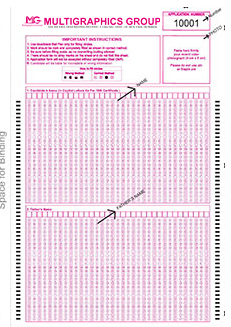 Registration OMR Sheet